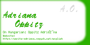 adriana oppitz business card